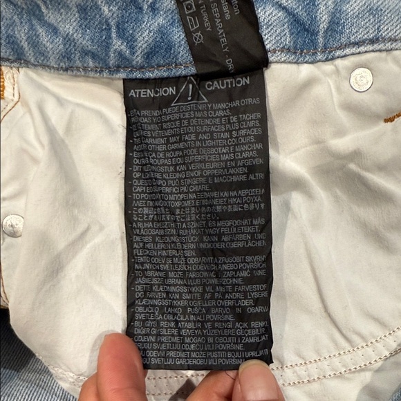 Good American Size 18/50 Denim Straight Leg Jeans - Light Blue High Rise - Picture 10 of 15